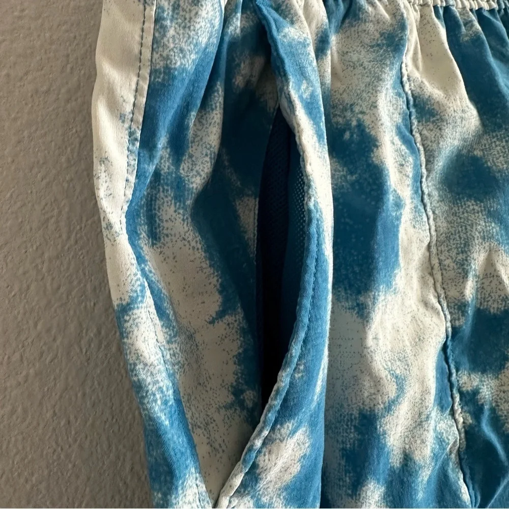 The North Face Men’s Class V Pull On Shorts Retro Blue Tie-Dye Printed Size XL